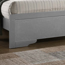 Lorana Queen Bed, Silver Champagne