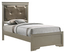 Lorana Twin Bed, Silver Champagne