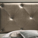 Lorana Twin Bed, Silver Champagne
