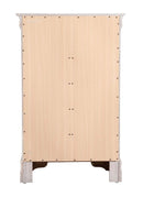 Lorana 5-Drawers Chest, Silver Champagne