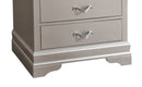 Lorana 5-Drawers Chest, Silver Champagne