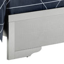 Lorana King Box Spring Bed, Silver Champagne