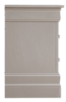 Lorana 2-Drawers Nightstand, Silver Champagne