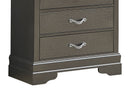 Lorana 5-Drawers Chest, Metalic Black