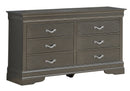 Lorana 6-Drawers Dresser, Metalic Black