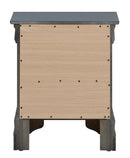 Lorana 2-Drawers Nightstand, Metalic Black