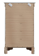 Lorana 5-Drawers Chest, Silver Champagne