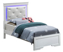 Lorana Twin Box Spring Bed, Silver Champagne
