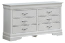 Lorana 6-Drawers Dresser, Silver Champagne