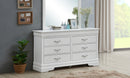 Lorana 6-Drawers Dresser, Silver Champagne