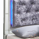 Madison Queen Headboard Bed, Silver Champagne