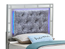Madison Twin Headboard Bed, Silver Champagne