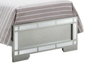 Madison Twin Headboard Bed, Silver Champagne