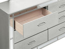 Madison 6-Drawers Dresser, Silver Champagne