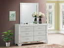 Madison 38"L x 38"H Mirror, Silver Champagne