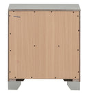 Madison 2-Drawers Nightstand, Silver Champagne