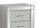 Madison 2-Drawers Nightstand, Silver Champagne