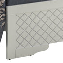 Verona Full Box Spring Bed, Silver Champagne