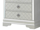 Verona 5-Drawers Chest, Silver Champagne