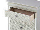 Verona 5-Drawers Chest, Silver Champagne