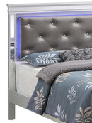 Verona Queen Box Spring Bed, Silver Champagne