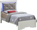 Verona Twin Box Spring Bed, Silver Champagne