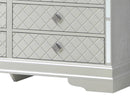 Verona 6-Drawers Dresser, Silver Champagne