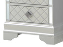 Verona 2-Drawers Nightstand, Silver Champagne