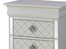 Verona 2-Drawers Nightstand, Silver Champagne