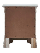 Verona 2-Drawers Nightstand, Silver Champagne