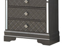 Verona 5-Drawers Chest, Metalic Black