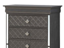 Verona 5-Drawers Chest, Metalic Black