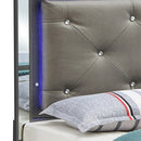 Verona King Box Spring Bed, Metalic Black