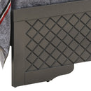 Verona Queen Box Spring Bed, Metalic Black