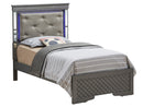Verona Twin Box Spring Bed, Metalic Black