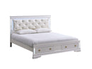 Verona King Storage Bed, Pearl