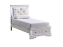 Verona Twin Storage Bed, Pearl