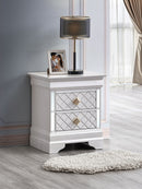 Verona 2-Drawers Nightstand, Pearl