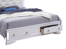 Verona Full Storage Bed, Silver Champagne
