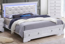 Verona King Storage Bed, Silver Champagne