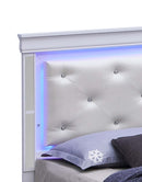 Verona Queen Storage Bed, Silver Champagne