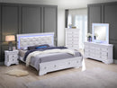 Verona Queen Storage Bed, Silver Champagne