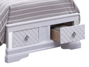Verona Twin Storage Bed, Silver Champagne