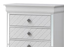 Verona 5-Drawers Chest, Silver Champagne