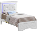 Verona Twin Box Spring Bed, Silver Champagne