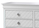 Verona 6-Drawers Dresser, Silver Champagne