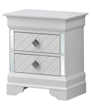 Verona 2-Drawers Nightstand, Silver Champagne