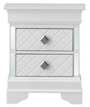 Verona 2-Drawers Nightstand, White