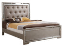 Alana Full Bed, Silver Champagne
