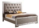 Alana King Bed, Silver Champagne